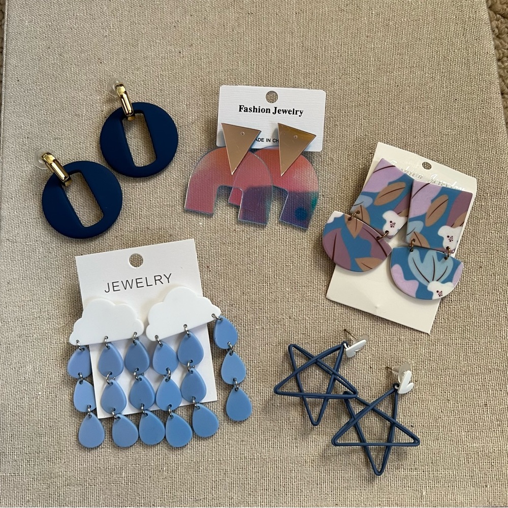 Fun Blue Earrings